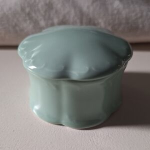 Mint Green Ceramic Trinket Box